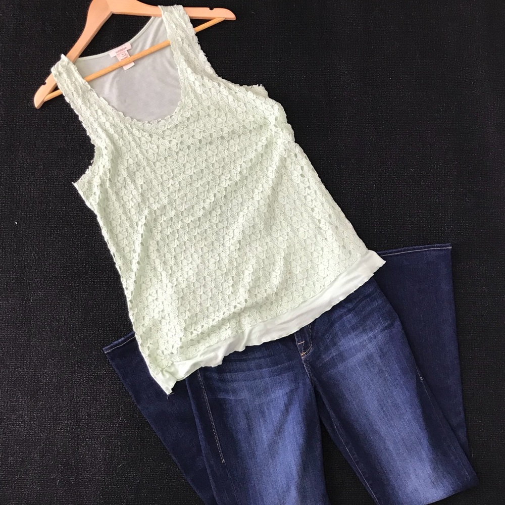 Sundance Mint Green Lace Tank